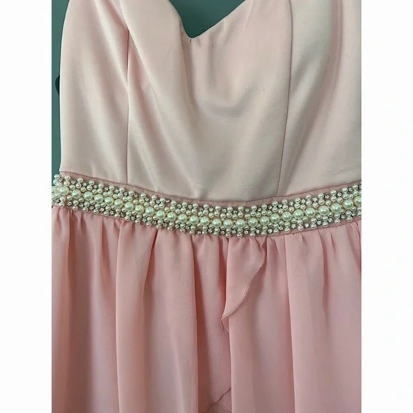 JACARANDA Blush Strapless High Low Dress - Picture 2 of 3